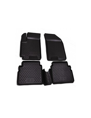 ΠΑΤΑΚΙΑ ΣΕ ΣΚΑΦΗ TPE ΛΑΣΤΙΧΟ ΓΙΑ CHEVROLET AVEO 5D 2012-2015  ΣΕ ΜΑΥΡΟ ΧΡΩΜΑ NOVLINE - 4 ΤΕΜ.