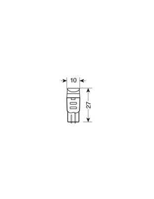T10 W5W 12V W2,1x9,5d 70lm MEGA-LED 3 ΛΕΥΚΟ ΦΩΣ 10x27mm 2ΤΕΜ.