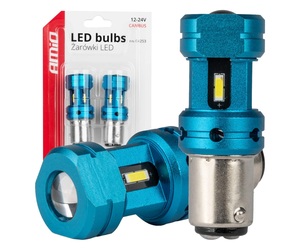 Amio - Λάμπες LED Αυτοκινήτου LED CANBUS 1157 BAY15D P21/5W 4SMD 1860 6000K Λευκή – Universal 12V/24V - 2 Τεμ. (04253/AM)