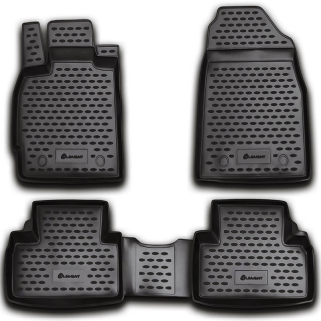 ΠΑΤΑΚΙΑ ΣΕ ΣΚΑΦΗ TPE ΛΑΣΤΙΧΟ ΓΙΑ MAZDA CX7 10/2009-12/2013  ΣΕ ΑΝΘΡΑΚΙ ΣΚΟΥΡΟ ΓΚΡΙ ΧΡΩΜΑ NOVLINE - 4 ΤΕΜ.