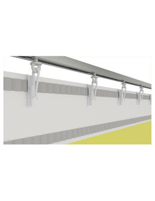 Lampa - Γαντζάκια Κουρτίνας Φορτηγού G-10 Ρυθμιζόμενα 9-28 mm από Πλαστικό σε Λευκό Ημιδιάφανο Χρώμα με Διαστάσεις 3.6x16.3x30 mm - 500 τεμ. (L9710.8)