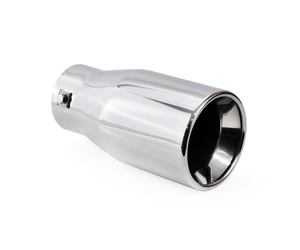 Amio - Άκρο Εξάτμισης MT-018 Στρογγυλό Inox για Απολήξεις 50-65mm από Ανοξείδωτο Χάλυβα για Βελτίωση Εμφάνισης και Ήχου Αυτοκινήτου - 1 τεμ. (01318/AM)