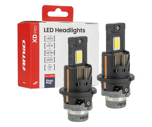 AMiO - Λάμπες LED XD PRO Series D4S/D4R 12V 152W 15.878lm 6.000K Full Can-Bus Plug&Play με Ψύκτρα - 2 Τεμ. (04682/AM)
