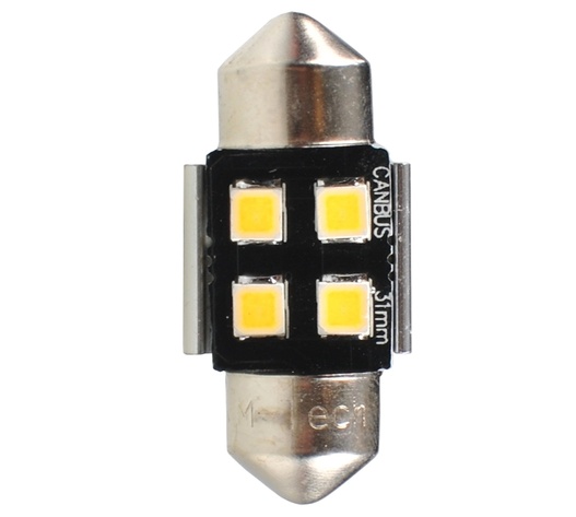 ΛΑΜΠΑΚΙΑ ΠΛΑΦΟΝΙΕΡΑΣ C5W/C10W 12V SV8.5 0,5W 31mm 4xSMD2835 LED OSRAM CAN-BUS ΛΕΥΚΟ 2ΤΕΜ. M-TECH