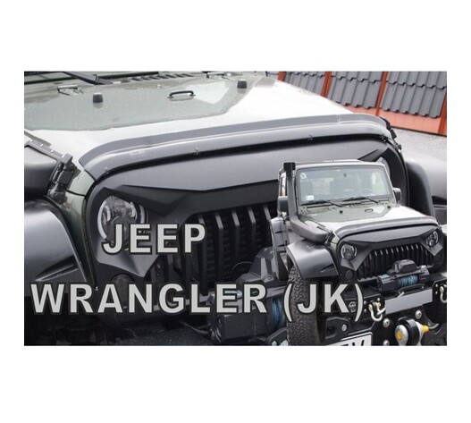 ΑΝΕΜΟΘΡΑΥΣΤΗΣ ΚΑΠΩ ΑΥΤΟΚΙΝΗΤΟΥ ΓΙΑ JEEP WRANGLER 2007-2018 ΑΠΟ ΕΥΚΑΜΠΤΟ ΦΙΜΕ ΠΛΑΣΤΙΚΟ HEKO - 1 ΤΕΜ.