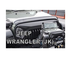ΑΝΕΜΟΘΡΑΥΣΤΗΣ ΚΑΠΩ ΑΥΤΟΚΙΝΗΤΟΥ ΓΙΑ JEEP WRANGLER 2007-2018 ΑΠΟ ΕΥΚΑΜΠΤΟ ΦΙΜΕ ΠΛΑΣΤΙΚΟ HEKO - 1 ΤΕΜ.