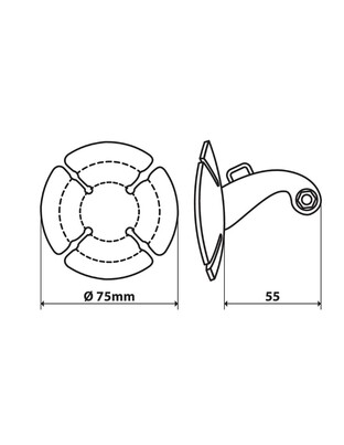 ΒΑΣΗ ΣΤΗΡΙΞΗΣ ACTION CAMERA ΓΙΑ ΚΡΑΝΟΣ Η ΖΕΛΑΤΙΝΗ (ΤΖΑΜΙ) ΜΟΤΟΣΥΚΛΕΤΑΣ ΜΕ ΑΥΤΟΚΟΛΛΗΤΟ 3M