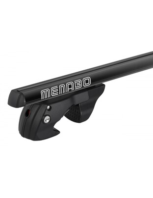 MENABO ΜΠΑΡΕΣ ΟΡΟΦΗΣ ΑΛΟΥΜΙΝΙΟΥ SHERMAN BLACK 120 cm ΣΕ ΜΑΥΡΟ ΧΡΩΜΑ ΓΙΑ Mazda 626 Break 5 doors 1988>2002 ΜΕ RAISED RAILS (Παράλληλες Μπάρες με Κενό) - 2 ΤΕΜ. (12280/MB)