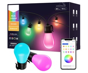ΠΟΛΥΧΡΩΜΗ ΓΙΡΛΑΝΤΑ 220V/14m ΜΕ 15 LED ΛΑΜΠΕΣ RLG-80001