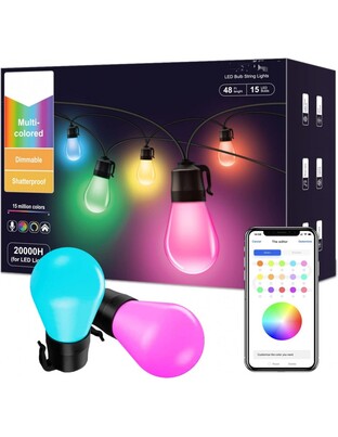 ΠΟΛΥΧΡΩΜΗ ΓΙΡΛΑΝΤΑ 220V/14m ΜΕ 15 LED ΛΑΜΠΕΣ RLG-80001