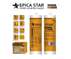 EPICA STAR ΣΦΡΑΓΙΣΤΙΚΗ ΣΙΛΙΚΟΝΗ ΜΑΥΡΗ 300ml EP-50846