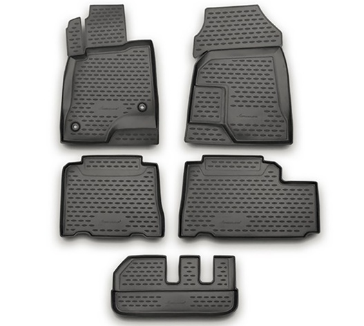 ΠΑΤΑΚΙΑ ΣΕ ΣΚΑΦΗ TPE ΛΑΣΤΙΧΟ ΓΙΑ CHEVROLET CAPTIVA 2011-2015  ΣΕ ΑΝΘΡΑΚΙ ΣΚΟΥΡΟ ΓΚΡΙ ΧΡΩΜΑ NOVLINE - 5 ΤΕΜ.