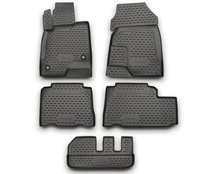 ΠΑΤΑΚΙΑ ΣΕ ΣΚΑΦΗ TPE ΛΑΣΤΙΧΟ ΓΙΑ CHEVROLET CAPTIVA 2011-2015  ΣΕ ΑΝΘΡΑΚΙ ΣΚΟΥΡΟ ΓΚΡΙ ΧΡΩΜΑ NOVLINE - 5 ΤΕΜ.