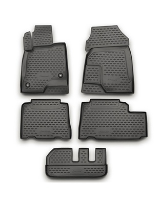 ΠΑΤΑΚΙΑ ΣΕ ΣΚΑΦΗ TPE ΛΑΣΤΙΧΟ ΓΙΑ CHEVROLET CAPTIVA 2011-2015  ΣΕ ΑΝΘΡΑΚΙ ΣΚΟΥΡΟ ΓΚΡΙ ΧΡΩΜΑ NOVLINE - 5 ΤΕΜ.