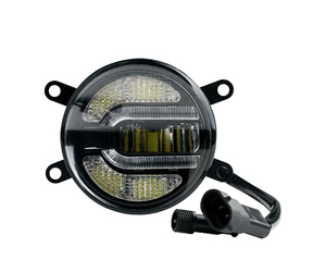 DRL ΚΑΙ ΦΩΣ ΟΜΙΧΛΗΣ 12V ΠΡΟΣΘΕΤΟ DAYTIME ΔΙΕΘΝΗ ΣΤΡΟΓΓΥΛΟ 90mm