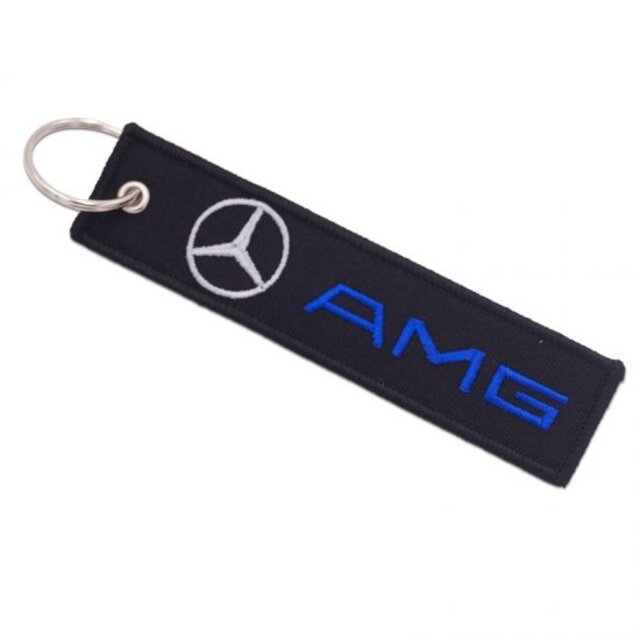 Υφασμάτινο μπρελόκ με μπλέ γράμματα - AMG