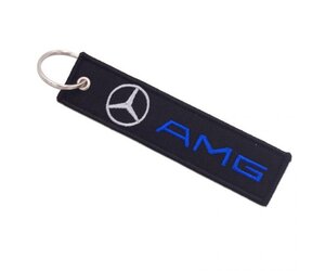 Υφασμάτινο μπρελόκ με μπλέ γράμματα - AMG