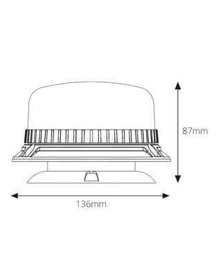 Amio - ΦΑΡΟΣ ΜΑΓΝΗΤΙΚΟΣ W03M 12V/24V 36LED ΠΟΡΤΟΚΑΛΙ IP56 136X87mm - 1 ΤΕΜ. (02295/AM)