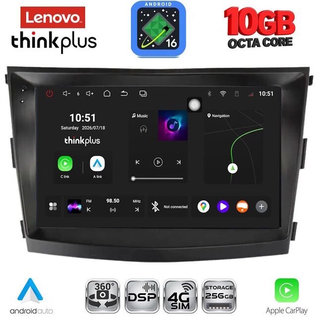 LENOVO LTM 11658_CPA (9inc) MULTIMEDIA TABLET for SSANGYONG TIVOLI mod. 2016-2024