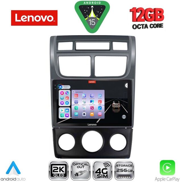 LENOVO SSZ 12324BL_CPA (A/C+CLIMA) (9inc) MULTIMEDIA TABLET for KIA SPORTAGE mod. 2004-2010