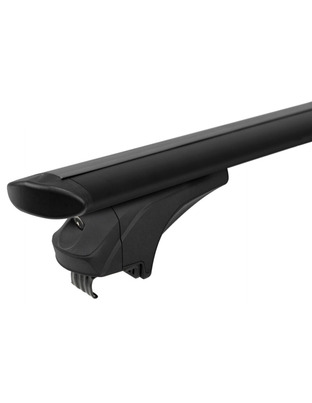 ΜΠΑΡΕΣ ΑΛΟΥΜΙΝΙΟΥ SONIC BLACK XL 130cm ΣΕ ΜΑΥΡΟ ΧΡΩΜΑ ΓΙΑ ΟΡΟΦΗ ΜΕ FLUSH ΚΑΙ RAISED RAILS MENABO - 2 ΤΕΜ.