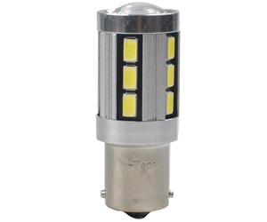 P21W 12V BA15s LED 18xSMD5730 PREMIUM ΛΕΥΚΟ (ΜΟΝΟΠΟΛΙΚΟ) BLISTER 2ΤΕΜ. M-TECH