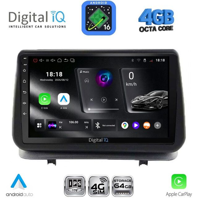 DIGITAL IQ RTG 6543_CPA (9inc) MULTIMEDIA TABLET for RENAULT CLIO mod. 2005-2011