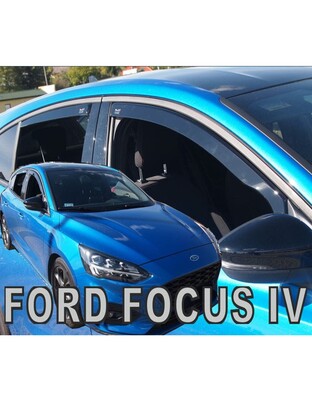 ΑΝΕΜΟΘΡΑΥΣΤΕΣ ΓΙΑ FORD FOCUS MK4 5D HB 2018+ ΣΕΤ ΑΥΤΟΚΙΝΗΤΟΥ ΑΠΟ ΕΥΚΑΜΠΤΟ ΦΙΜΕ ΠΛΑΣΤΙΚΟ HEKO - 4 ΤΕΜ.
