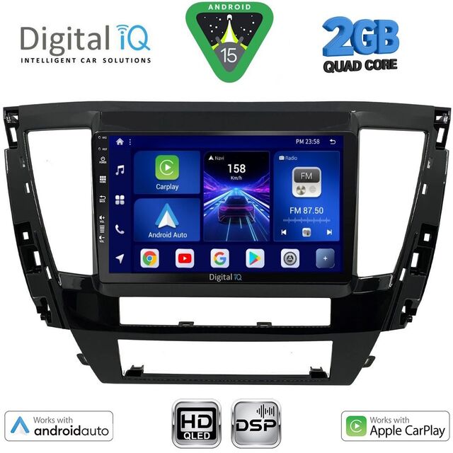 DIGITAL IQ BXC 3447S_CPAA (9inc) MULTIMEDIA TABLET for MITSUBISHI PAJERO SPORT mod. 2020-2026