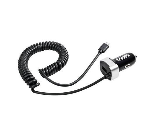 Αντάπτορας Αναπτήρα  12/24V 2400mA Διπλός με Θύρα USB+MICRO USB με καλώδιο 150cm