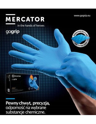 Amio - ΓΑΝΤΙΑ ΝΙΤΡΙΛΙΟΥ MERCATOR GOGRIP ΣΕ ΜΠΛΕ ΧΡΩΜΑ ΧΧLARGE (ΧΧL) - 50 ΤΕΜ. (MER20318/AM)