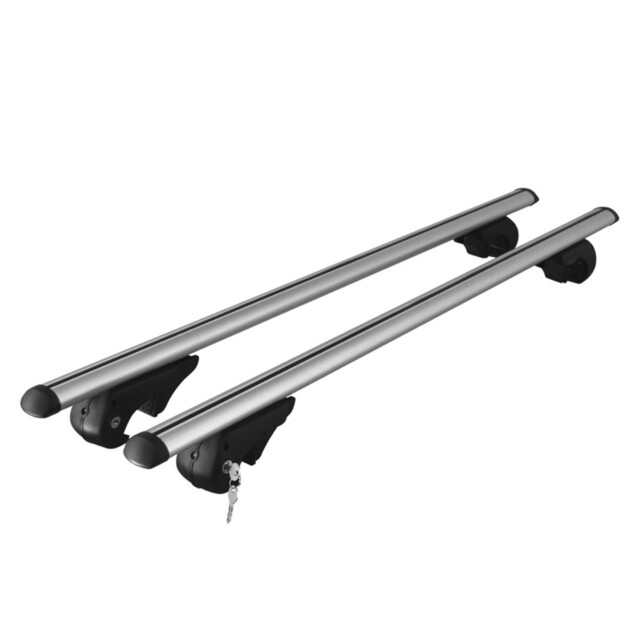 MENABO ΜΠΑΡΕΣ ΟΡΟΦΗΣ ΑΛΟΥΜΙΝΙΟΥ BRIO 120 cm ΣΕ ΑΣΗΜΙ ΧΡΩΜΑ ΓΙΑ Vortex Tingo 5 doors 2008>2013 ΜΕ RAISED RAILS (Παράλληλες Μπάρες με Κενό) - 2 ΤΕΜ. (4000/MB)
