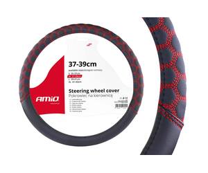 Amio - ΚΑΛΥΜΜΑ ΤΙΜΟΝΙΟΥ 37/39CM SWC-23 ΜΑΥΡΟ/ΚΟΚΚΙΝΟ - 1 τεμ. (02560/AM)