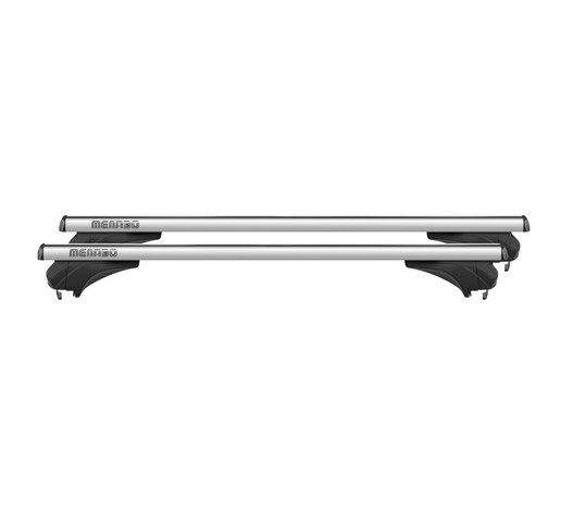 MENABO ΜΠΑΡΕΣ ΑΛΟΥΜΙΝΙΟΥ ARIEM 118.5 cm ΣΕ ΑΣΗΜΙ ΧΡΩΜΑ ΓΙΑ Audi A3 (8VA) Sportback 5 doors 2013> ΜΕ FLUSH ή RAISED RAILS - 2 ΤΕΜ. (14700/MB)