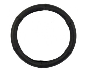 CarCommerce - ΡΑΦΤΟ ΚΑΛΥΜΜΑ ΤΙΜΟΝΙΟΥ STANDARD 39-41 cm (ΜΑΥΡΟ/ΜΑΥΡΕΣ ΡΑΦΕΣ/ΔΕΡΜΑΤΙΝΗ) - 1 τεμ. (61381-CC)