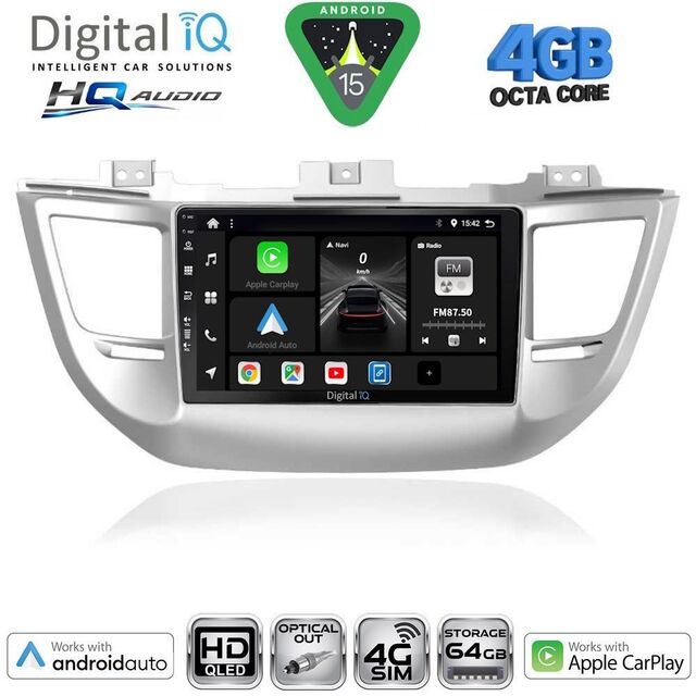 DIGITAL IQ BXK 19243_CPAA (9inc) MULTIMEDIA TABLET for HYUNDAI TUCSON  mod. 2015-2019