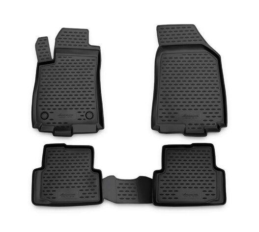 ΠΑΤΑΚΙΑ ΣΕ ΣΚΑΦΗ TPE ΛΑΣΤΙΧΟ ΓΙΑ CITROEN C4 2011-2013  ΣΕ ΑΝΘΡΑΚΙ ΣΚΟΥΡΟ ΓΚΡΙ ΧΡΩΜΑ NOVLINE - 4 ΤΕΜ.