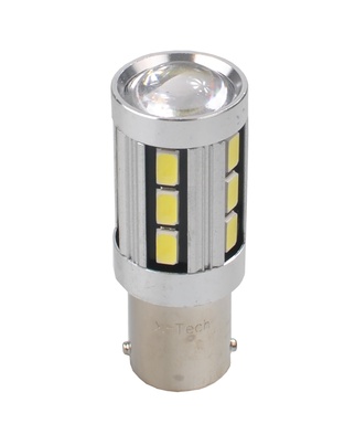 P21W 12V BA15s LED 18xSMD5730 PREMIUM ΛΕΥΚΟ (ΜΟΝΟΠΟΛΙΚΟ) BLISTER 2ΤΕΜ. M-TECH