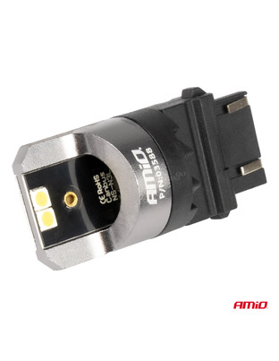Amio - ΛΑΜΠΕΣ P27/7W 12/24V 6.000K 4SMD LED CAN-BUS ΛΕΥΚΑ PRO SERIES - 2 ΤΕΜ. (03588/AM)