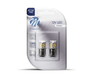 P21/5W 12V BAY15d 1,6W 21xSMD2835 LED ΛΕΥΚΟ BLISTER 2ΤΕΜ. M-TECH