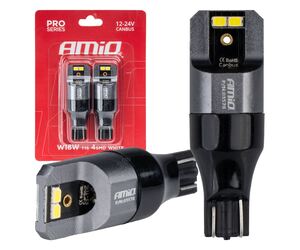 Amio - ΛΑΜΠΑΚΙΑ T15 W16W 12/24V 6.000K 4xSMD LED CAN-BUS ΛΕΥΚΟ 2016 PRO SERIES - 2 Τεμ. (03578/AM)