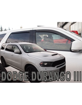 ΑΝΕΜΟΘΡΑΥΣΤΕΣ ΓΙΑ DODGE DURANGO 5D 2011+ ΣΕΤ ΑΥΤΟΚΙΝΗΤΟΥ ΑΠΟ ΕΥΚΑΜΠΤΟ ΦΙΜΕ ΠΛΑΣΤΙΚΟ HEKO - 4 ΤΕΜ.
