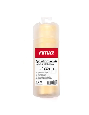 Amio - Συνθετικό Δέρμα Chamois Cwash-04 διαστάσεων 42x32cm για Στέγνωμα Χωρίς Γραμμές και Υψηλή Απορροφητικότητα σε Αυτοκίνητο και Επιφάνειες - 1 Τεμ. (01748/AM)