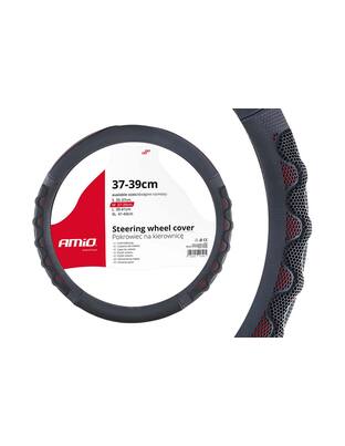 Amio - ΚΑΛΥΜΜΑ ΤΙΜΟΝΙΟΥ 37/39CM SWC-25 ΜΑΥΡΟ/ΚΟΚΚΙΝΟ - 1 τεμ. (02562/AM)