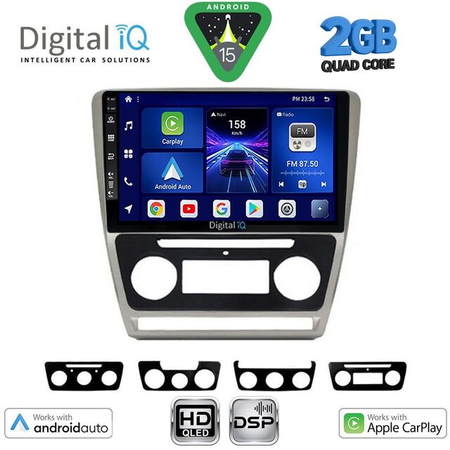 DIGITAL IQ BXC 3595SL_CPAA (10inc) MULTIMEDIA TABLET for SKODA OCTAVIA 5 mod. 2005-2013 (SILVER)