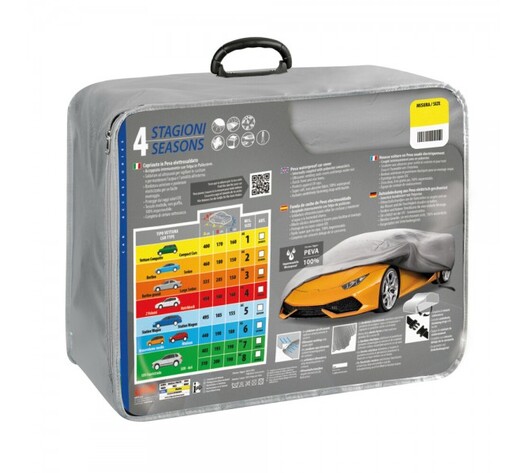 Lampa - 4 Seasons AG-8 Κουκούλα Αυτοκινήτου Aδιάβροχη με Aπαλή Eσωτερική Eπένδυση από 100% PEVA Μη Τοξικό Βινύλιο με Διαστάσεις: 510x200x190 mm - 1 τεμ. (L2046.2)