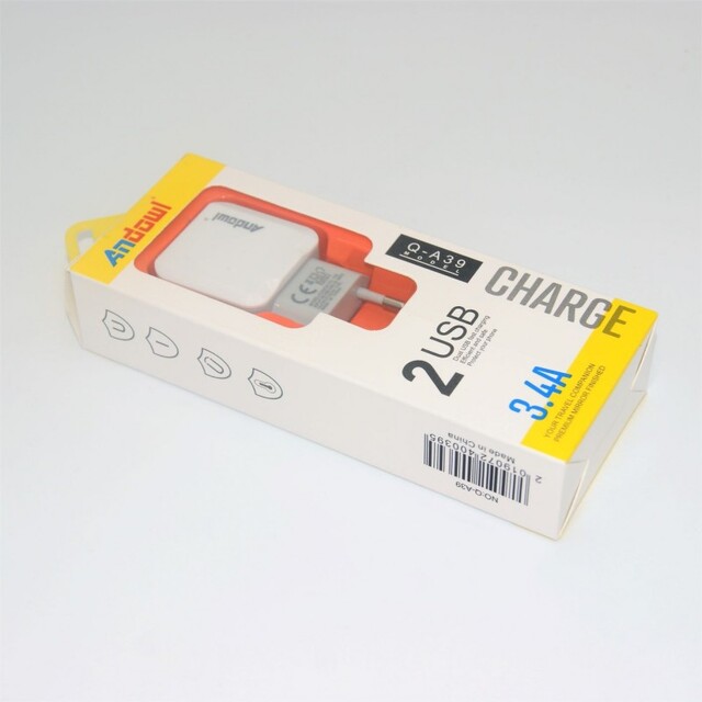 ΦΟΡΤΙΣΤΗΣ ΜΕ 2 ΘΥΡΕΣ USB 3.4A ANDOWL PH-Q-A39
