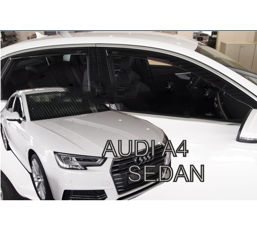 ΑΝΕΜΟΘΡΑΥΣΤΕΣ ΓΙΑ AUDI A4 4D 2016 ΣΕΤ ΑΥΤΟΚΙΝΗΤΟΥ ΑΠΟ ΕΥΚΑΜΠΤΟ ΦΙΜΕ ΠΛΑΣΤΙΚΟ HEKO - 4 ΤΕΜ.