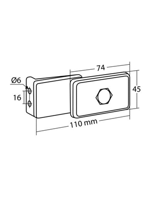 ΠΛΑΙΝΟ ΦΩΣ 110x45mm 12/24V ΛΕΥΚΟ