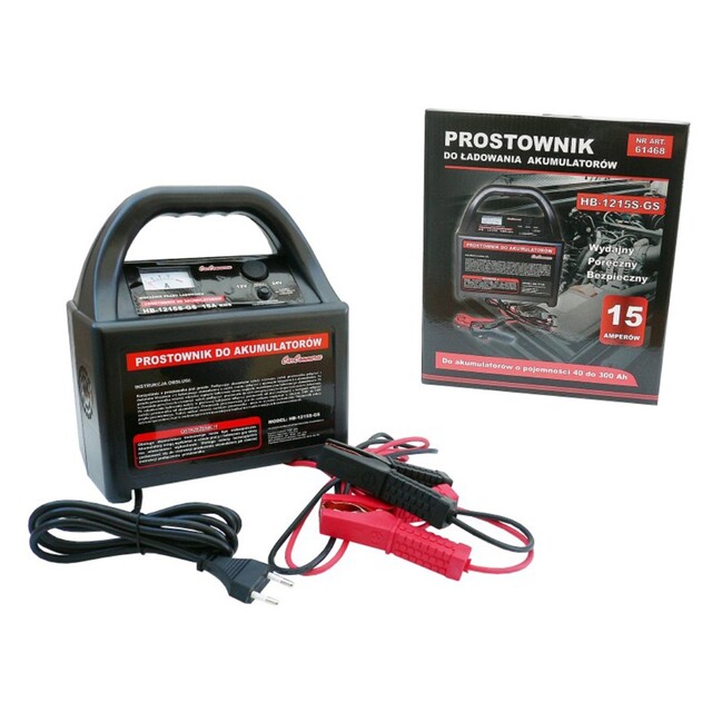 CarCommerce - ΦΟΡΤΙΣΤΗΣ ΜΠΑΤΑΡΙΑΣ HB-1215S-GS 12/24V 15A (ΜΕ ΑΜΠΕΡΟΜΕΤΡΟ ΚΑΙ ΑΣΦΑΛΕΙΑ) - 1 τεμ. (61468-CC)